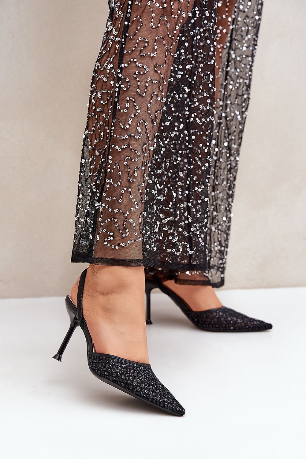 Mesh With Me Heels