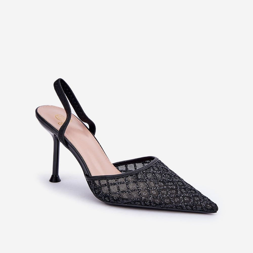 Mesh With Me Heels