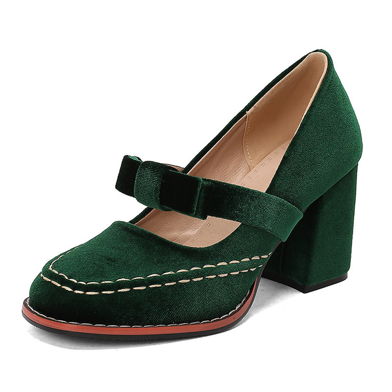 Low-cut High Bow Heels