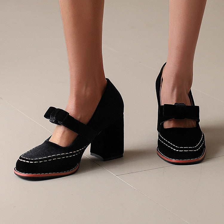 Low-cut High Bow Heels